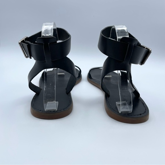 Madewell The Boardwalk Ankle Strap Sandals Black Leather Left 9.5 / Right 10 - Picture 10 of 17